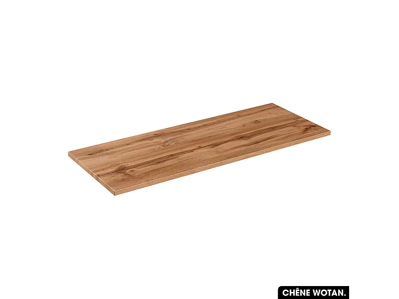 Plan de vasque en bois | CHÊNE WOTAN | L.160 x P.46,5 x H.2