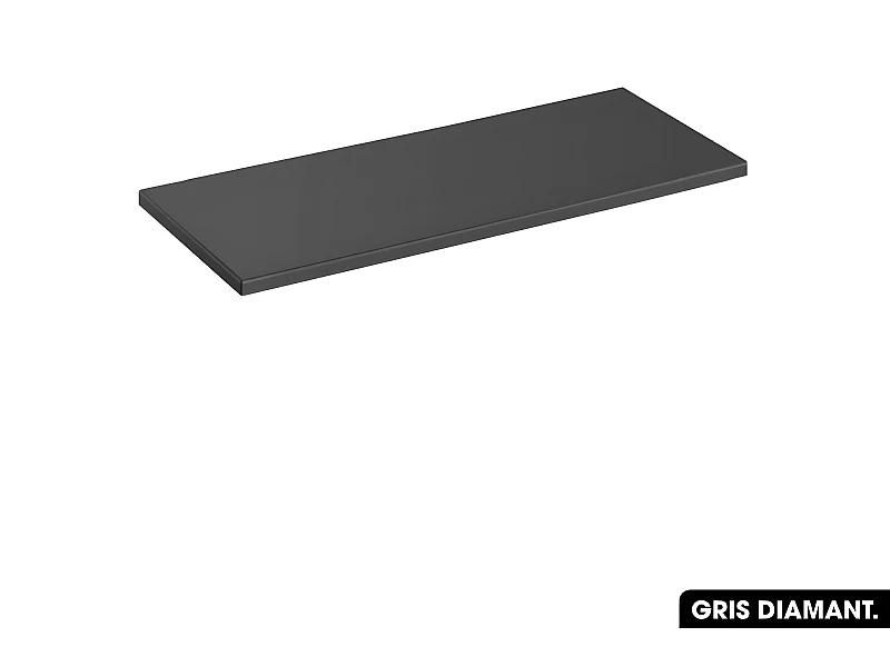 Plan de vasque en bois | GRIS DIAMANT | L.60 x P.47 x H.2,5