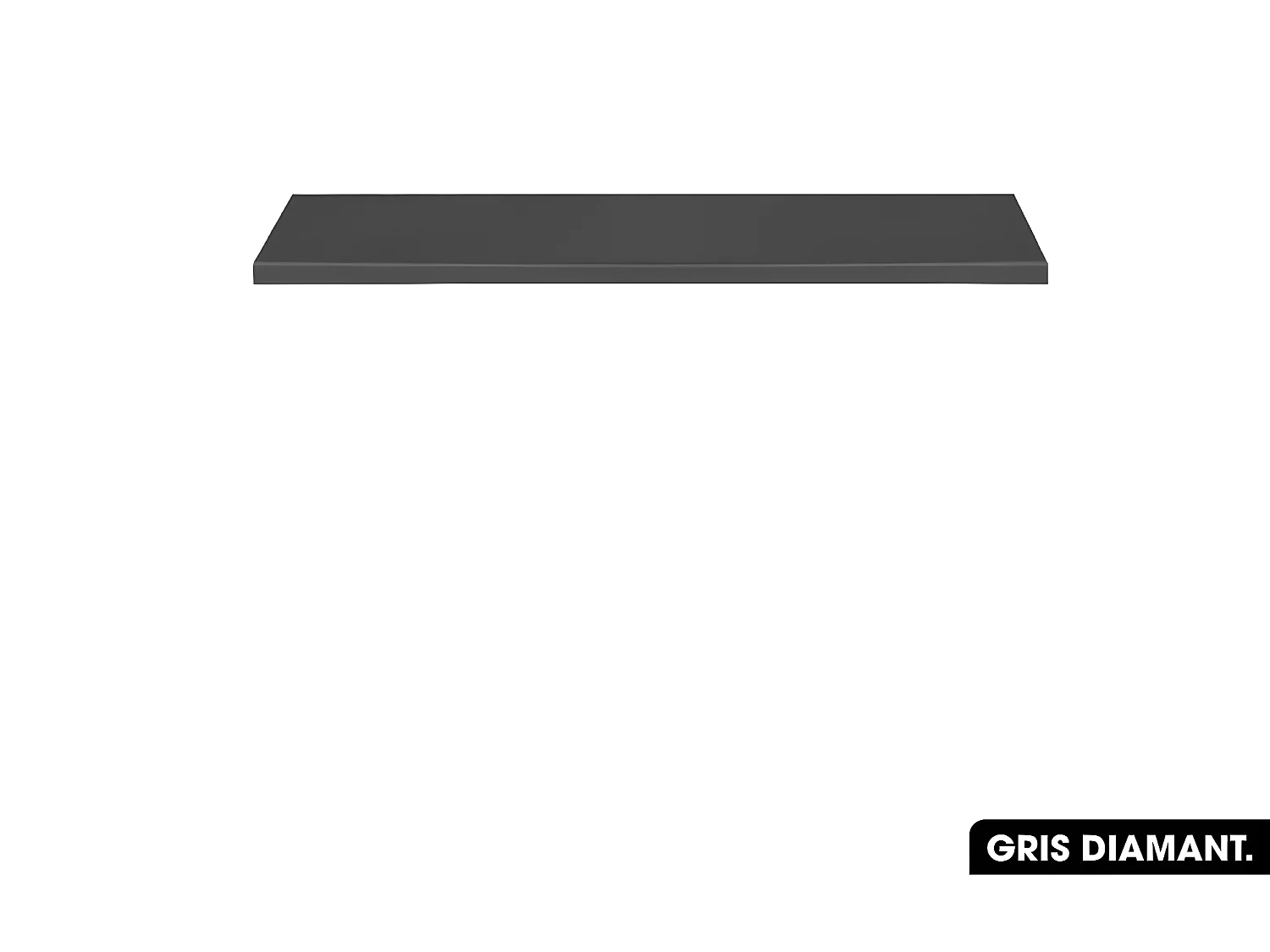 Plan de vasque en bois | GRIS DIAMANT | L.60 x P.47 x H.2,5