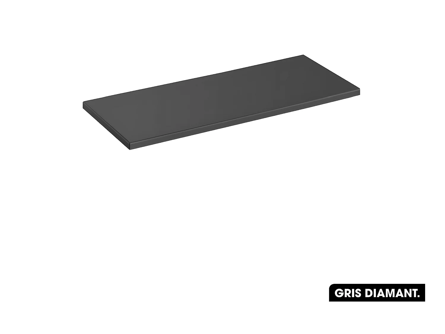 Plan de vasque en bois | GRIS DIAMANT | L.60 x P.47 x H.2,5