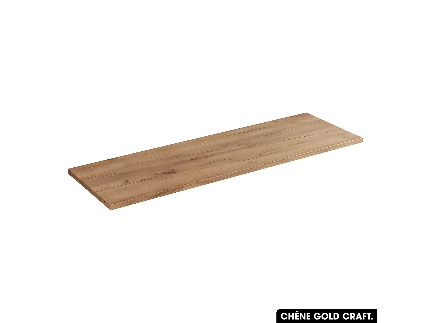 Plan de vasque en bois | CHÊNE GOLD CRAFT | L.141 x P.46 x H.2,5