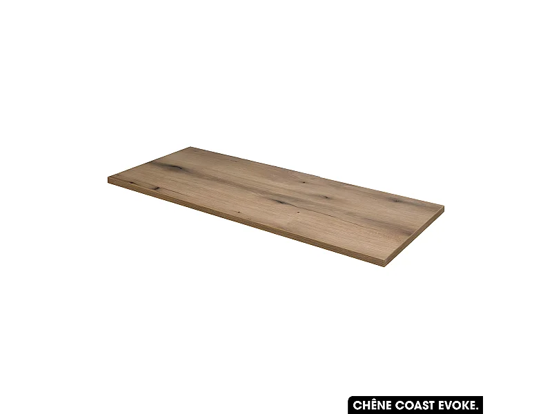 Plan de vasque en bois | CHÊNE COAST EVOKE | L.120 x P.46 x H.2,5
