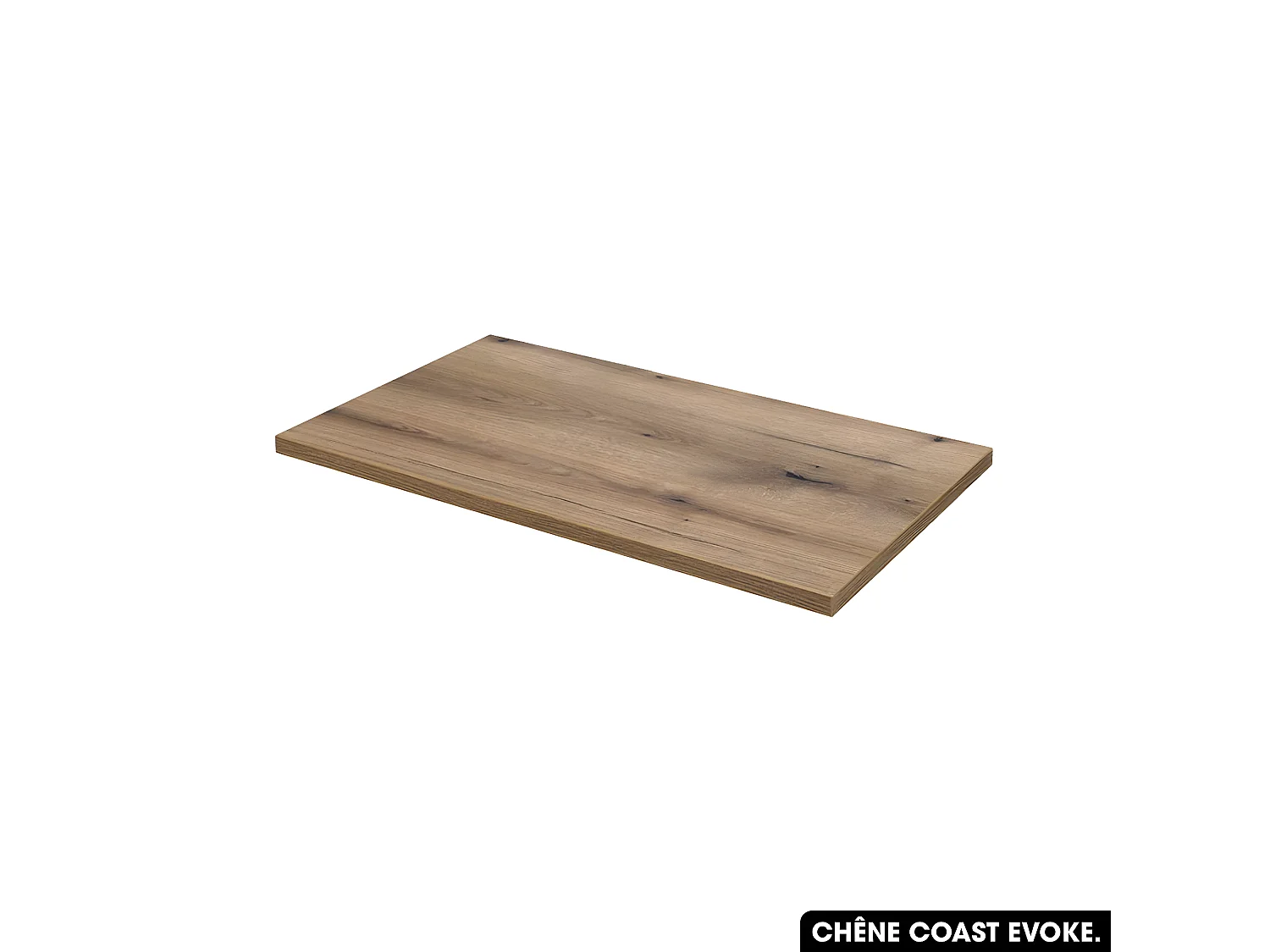 Plan de vasque en bois | CHÊNE COAST EVOKE | L.80 x P.46 x H.2,5