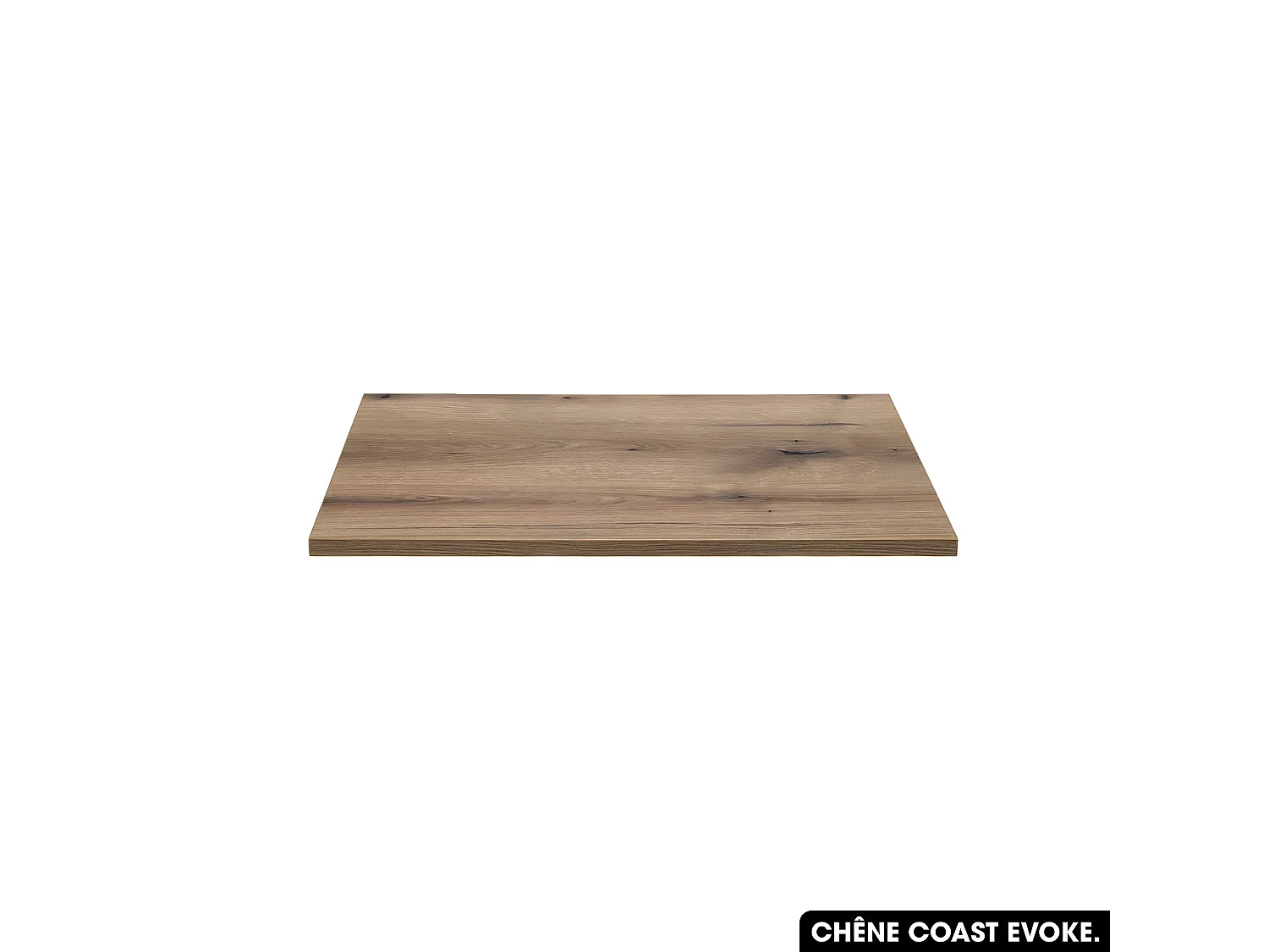 Plan de vasque en bois | CHÊNE COAST EVOKE | L.80 x P.46 x H.2,5