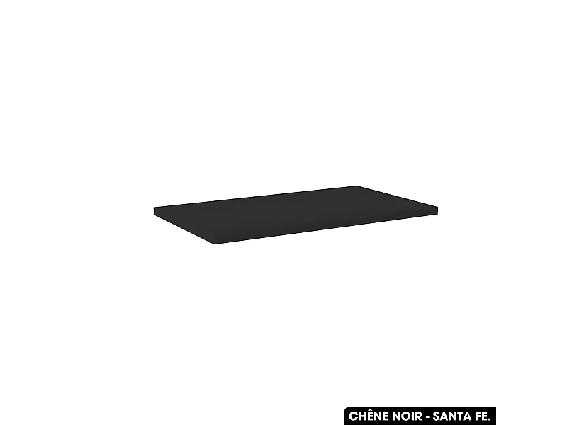Plan de vasque en bois | CHÊNE NOIR - SANTA FE | L.80 x P.46 x H.2,5