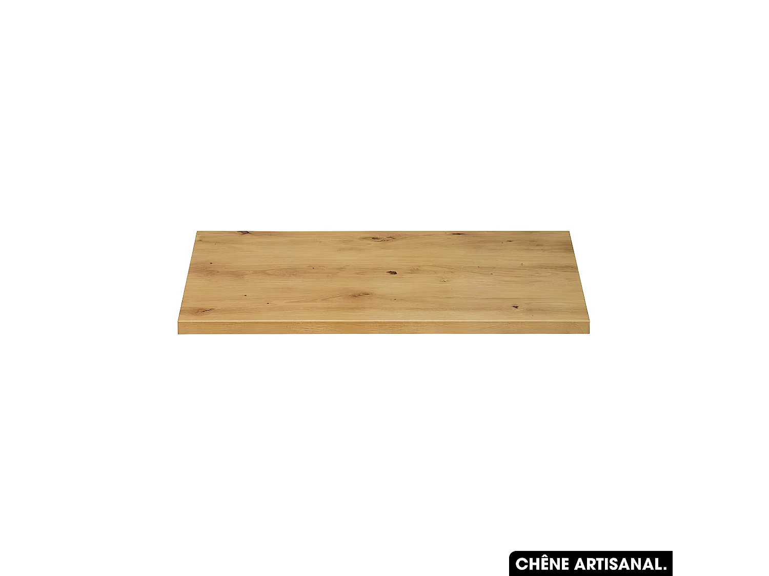Plan de vasque en bois | CHÊNE ARTISANAL | L.60 x P.48 x H.2,5