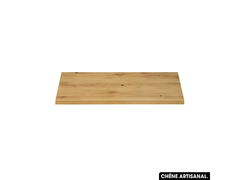 Plan de vasque en bois | CHÊNE ARTISANAL | L.60 x P.48 x H.2,5