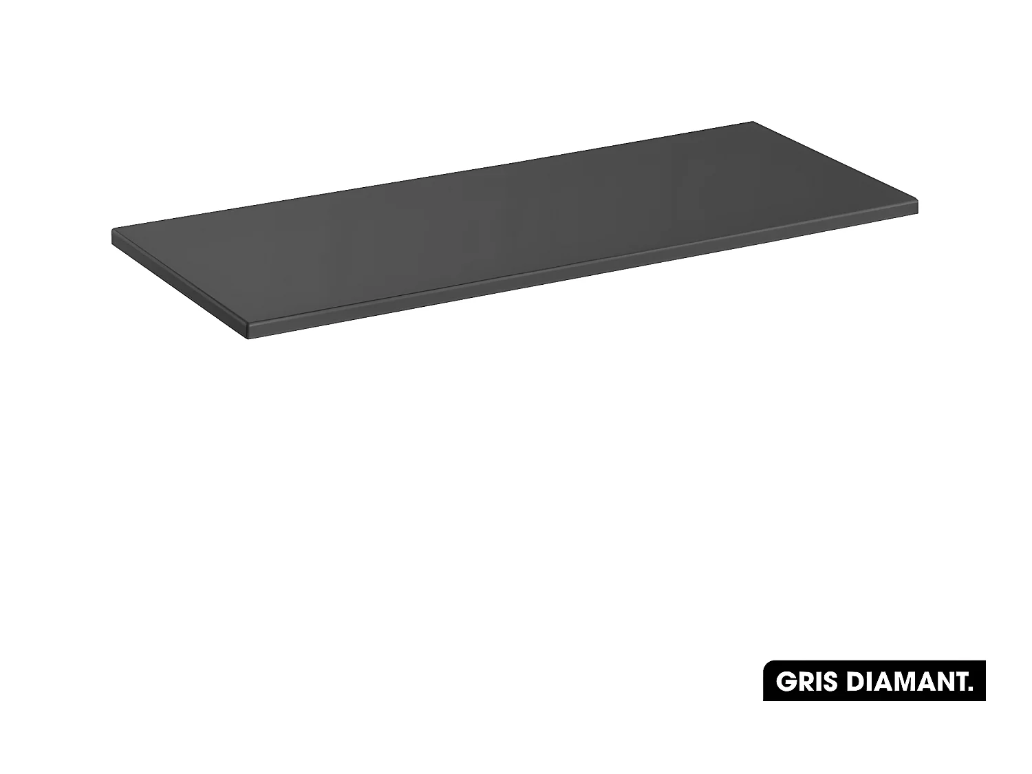 Plan de vasque en bois | GRIS DIAMANT | L.120 x P.47 x H.2,5