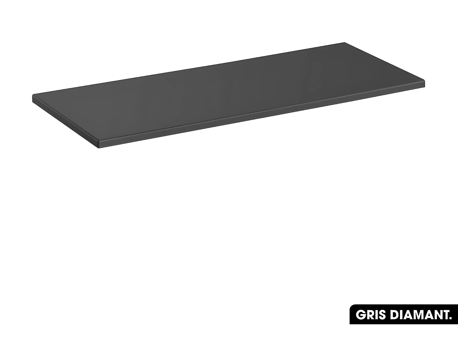 Plan de vasque en bois | GRIS DIAMANT | L.120 x P.47 x H.2,5