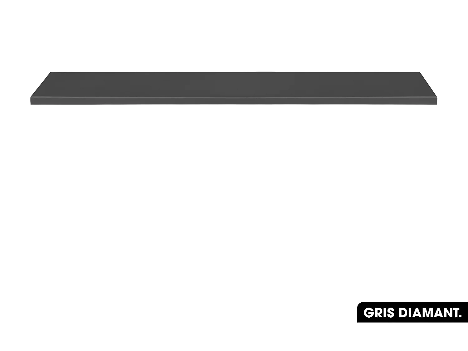 Plan de vasque en bois | GRIS DIAMANT | L.120 x P.47 x H.2,5