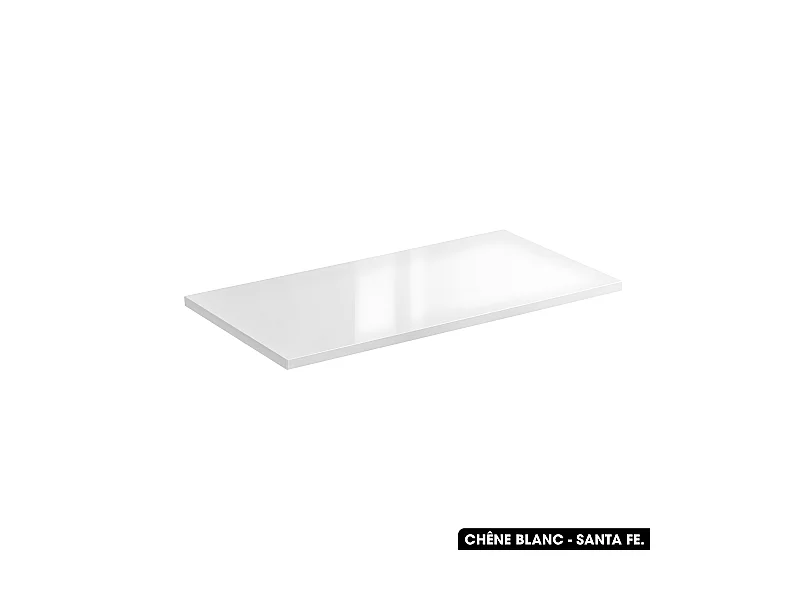 Plan de vasque en bois | CHÊNE BLANC - SANTA FE | L.80 x P.46 x H.2,5