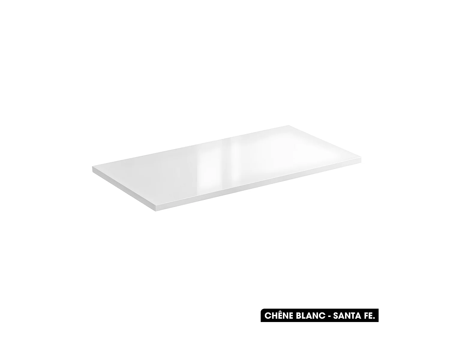 Plan de vasque en bois | CHÊNE BLANC - SANTA FE | L.80 x P.46 x H.2,5