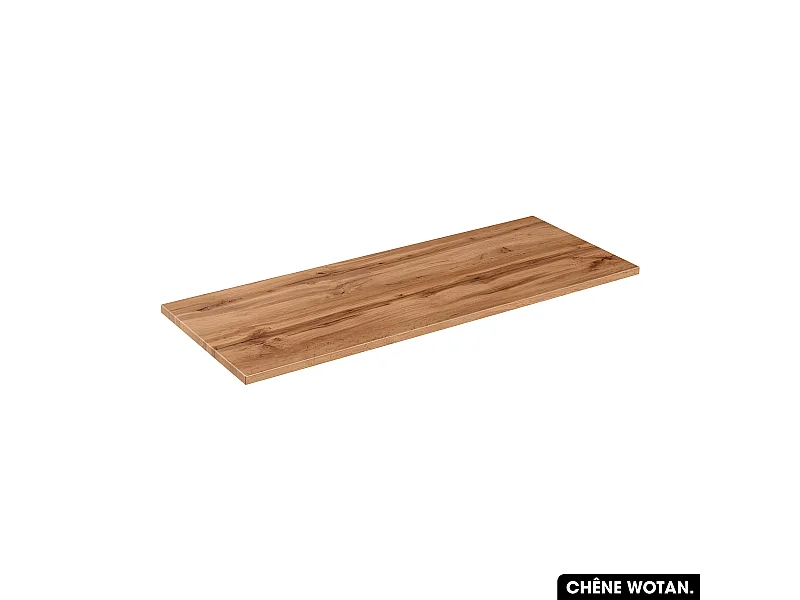 Plan de vasque en bois | CHÊNE WOTAN | L.120 x P.46,5 x H.2