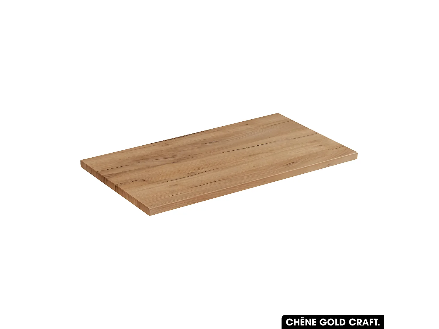 Plan de vasque en bois | CHÊNE GOLD CRAFT | L.61 x P.46 x H.2,5