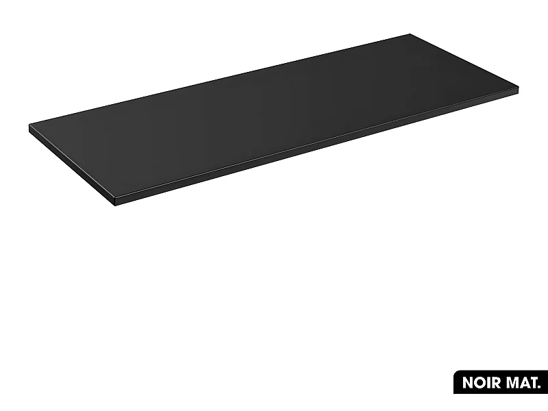 Plan de vasque en bois | NOIR MAT | L.120 x P.46,5 x H.2