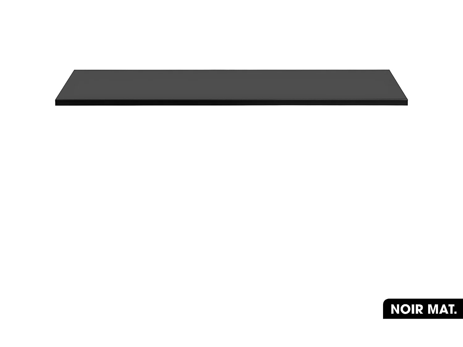 Plan de vasque en bois | NOIR MAT | L.120 x P.46,5 x H.2