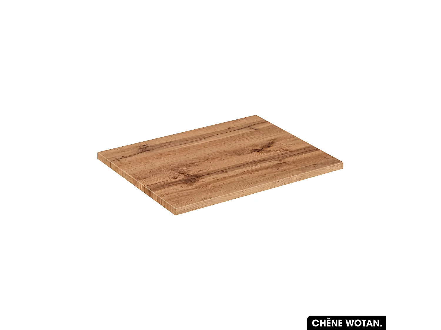 Plan de vasque en bois | CHÊNE WOTAN | L.60 x P.46,5 x H.2