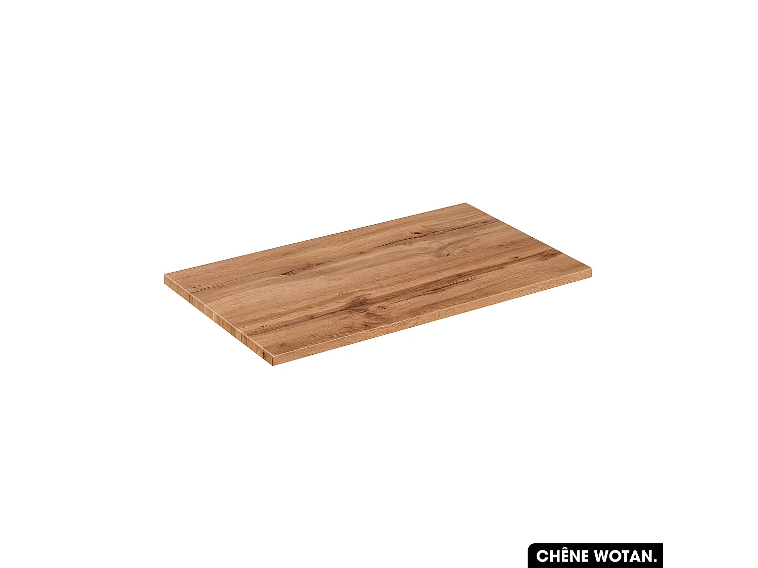 Plan de vasque en bois | CHÊNE WOTAN | L.80 x P.46,5 x H.2