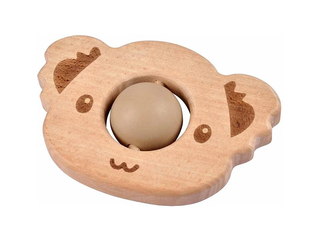Jouet d'Éveil Bébé "Koala avec Boule" 8cm Naturel
