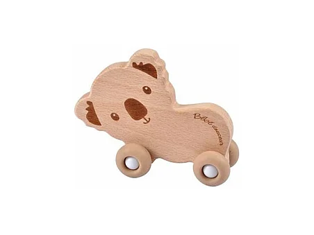 Jouet d'Éveil Bébé "Koala avec Roulettes" 12cm Naturel