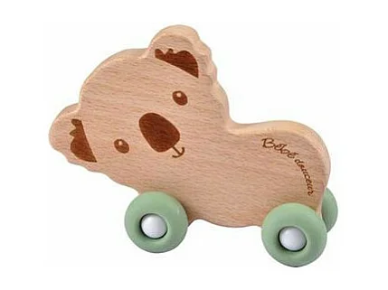 Jouet d'Éveil Bébé "Koala avec Roulettes" 12cm Vert