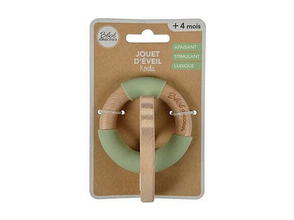 Jouet d'Éveil Bébé Anneau "Koala" 7cm Vert