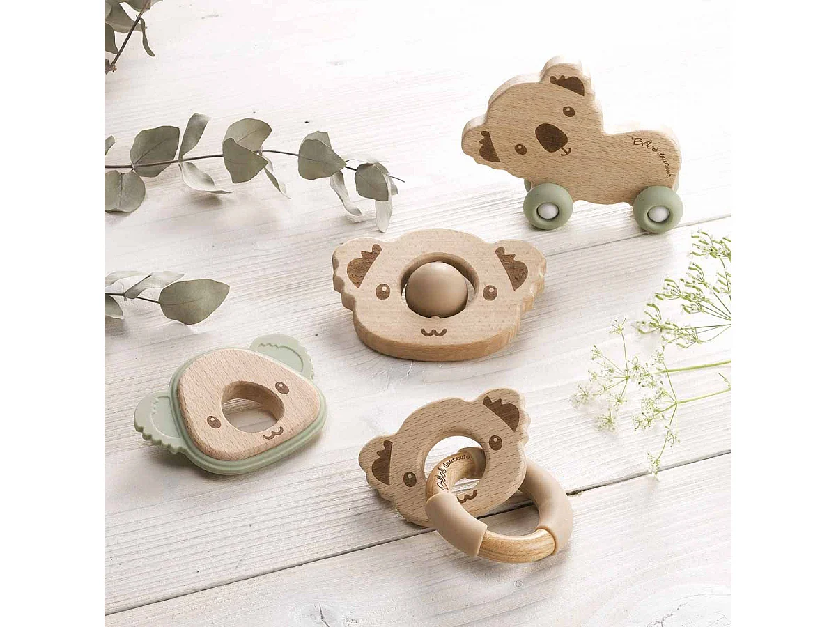 Jouet d'Éveil Bébé "Koala Oreilles" 7cm Vert