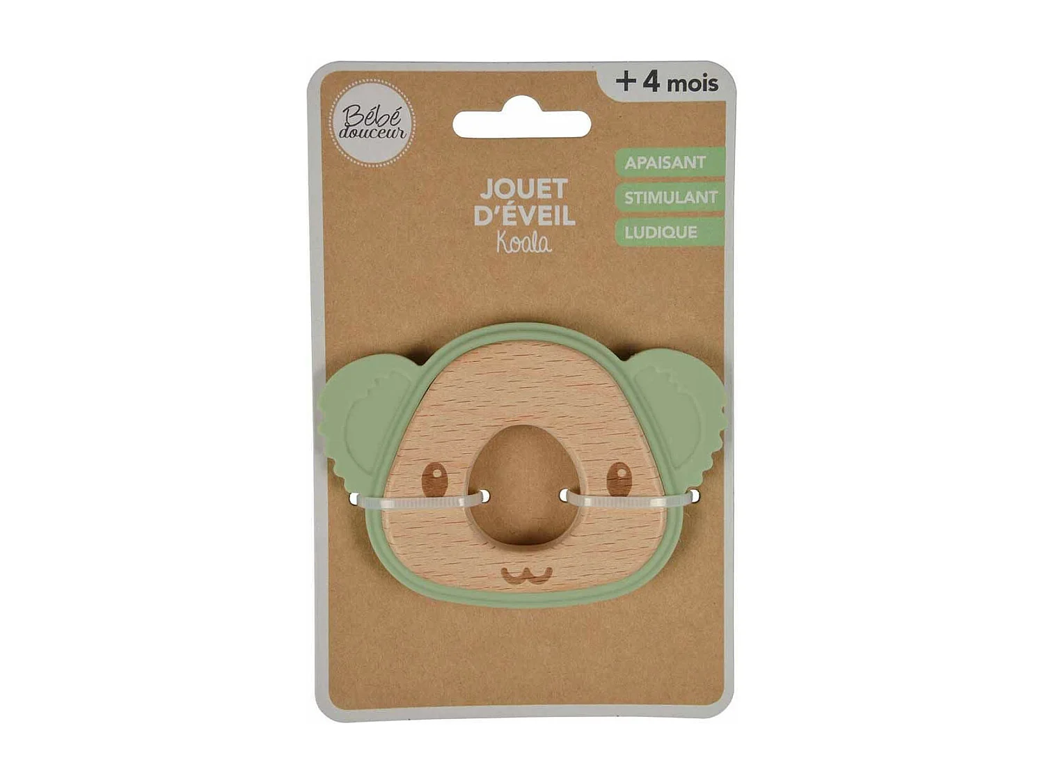 Jouet d'Éveil Bébé "Koala Oreilles" 7cm Vert