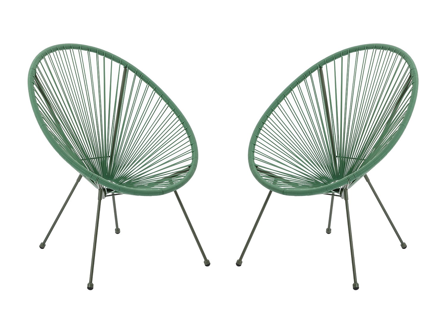 Vente-unique Gartensessel 2er-Set - Polyrattan - Kaki - Alios Iii Von Mylia