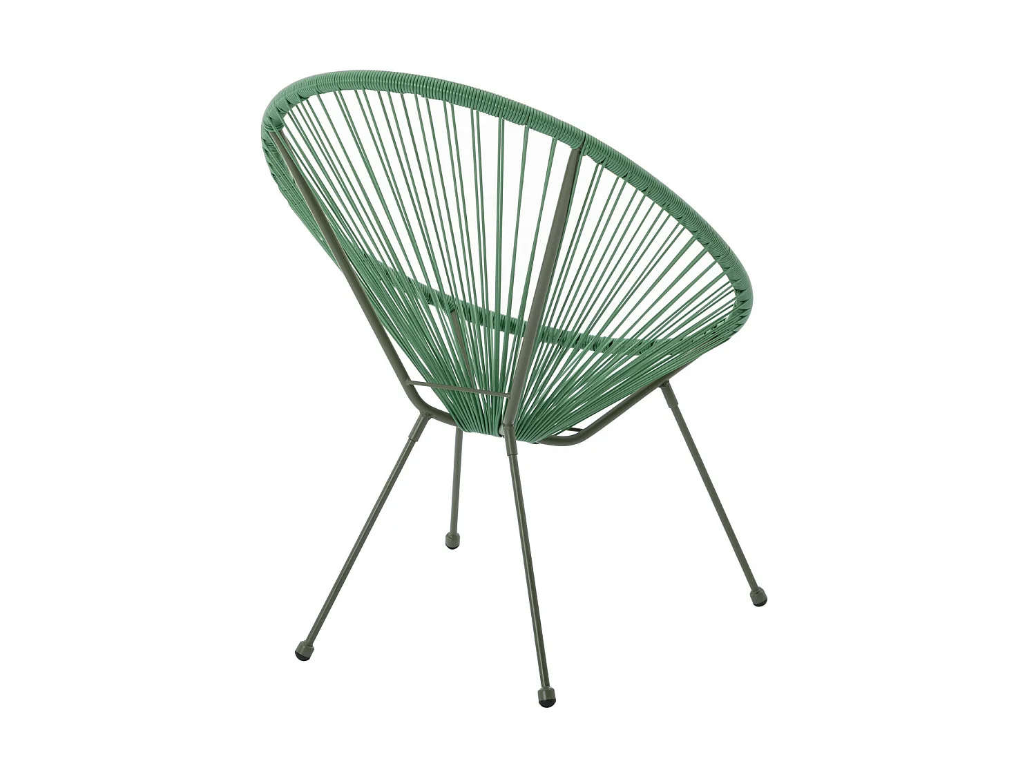 Conjunto de jardim em fios de resina entrançados, 2 cadeirões e uma mesa caqui - ALIOS III de MYLIA