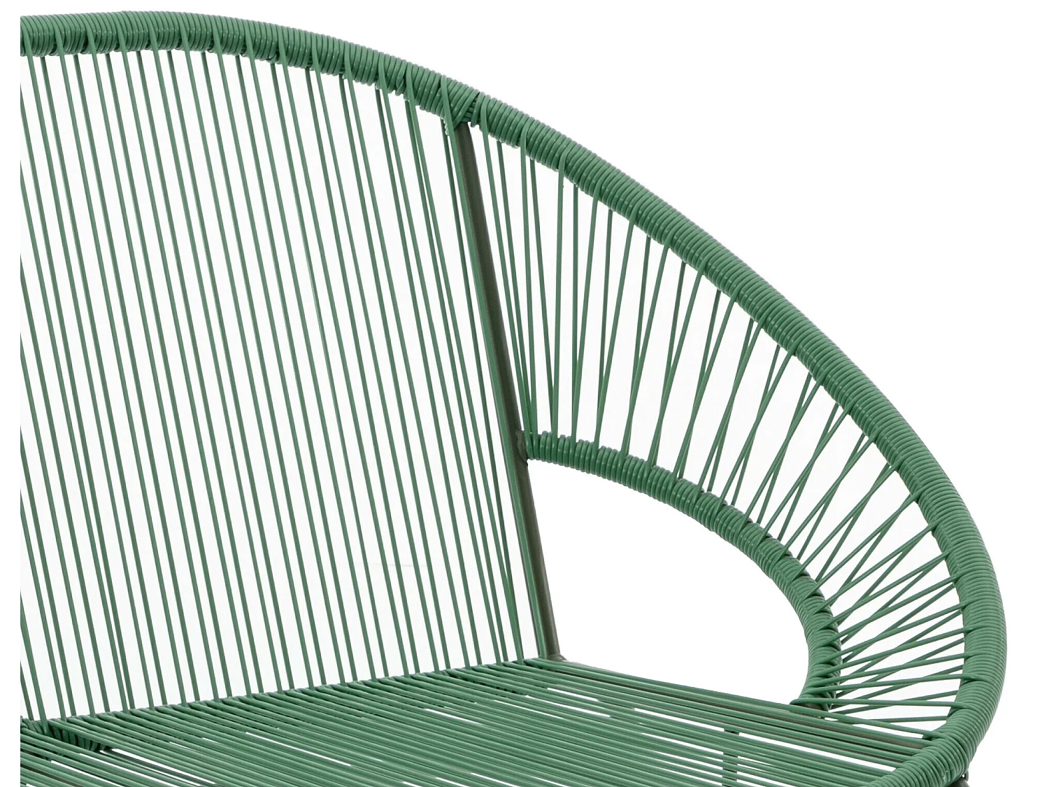 Salon de jardin en fils de résine tressés : 2 fauteuils, un banc et une table - Kaki - ALIOS III de MYLIA