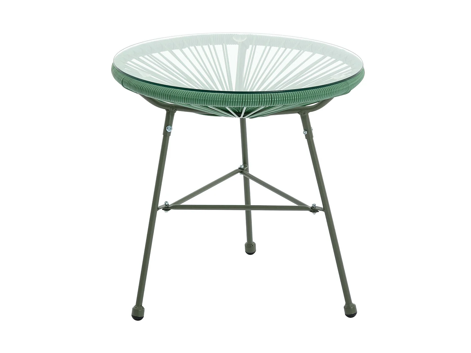 Garten-Sitzgruppe aus Polyrattan: 2 Sessel, 1 Bank 1 Tisch - Kaki - ALIOS III von MYLIA