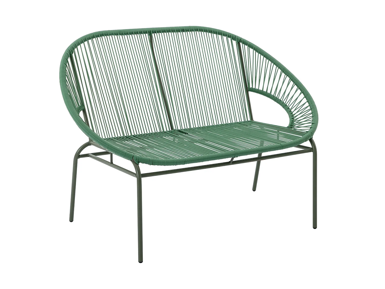 Garten-Sitzgruppe aus Polyrattan: 2 Sessel, 1 Bank 1 Tisch - Kaki - ALIOS III von MYLIA