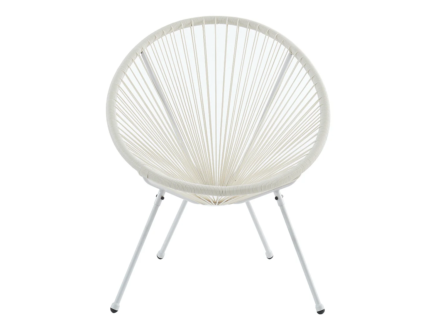 Garten-Sitzgruppe aus Polyrattan: 2 Sessel, 1 Bank 1 Tisch - Weiß - ALIOS III von MYLIA