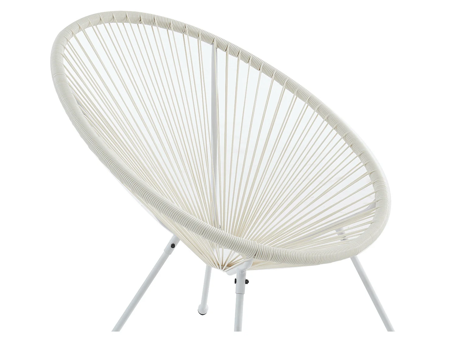 Garten-Sitzgruppe aus Polyrattan: 2 Sessel, 1 Bank 1 Tisch - Weiß - ALIOS III von MYLIA