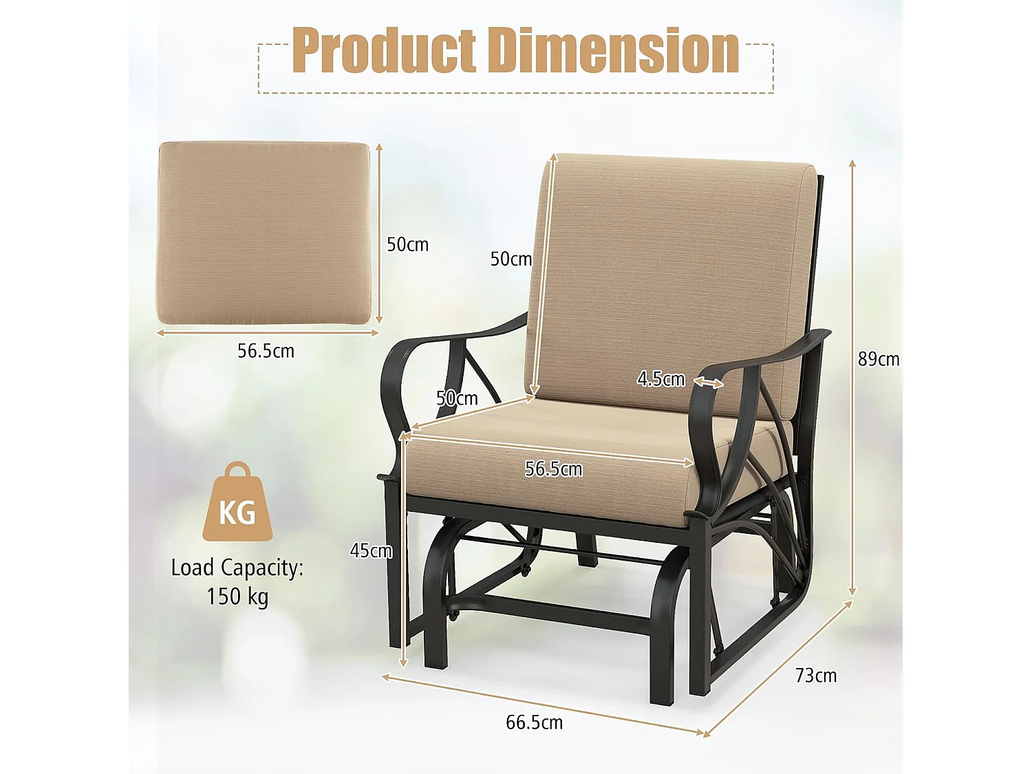 Gartenstuhl mit Schaukelfunktion