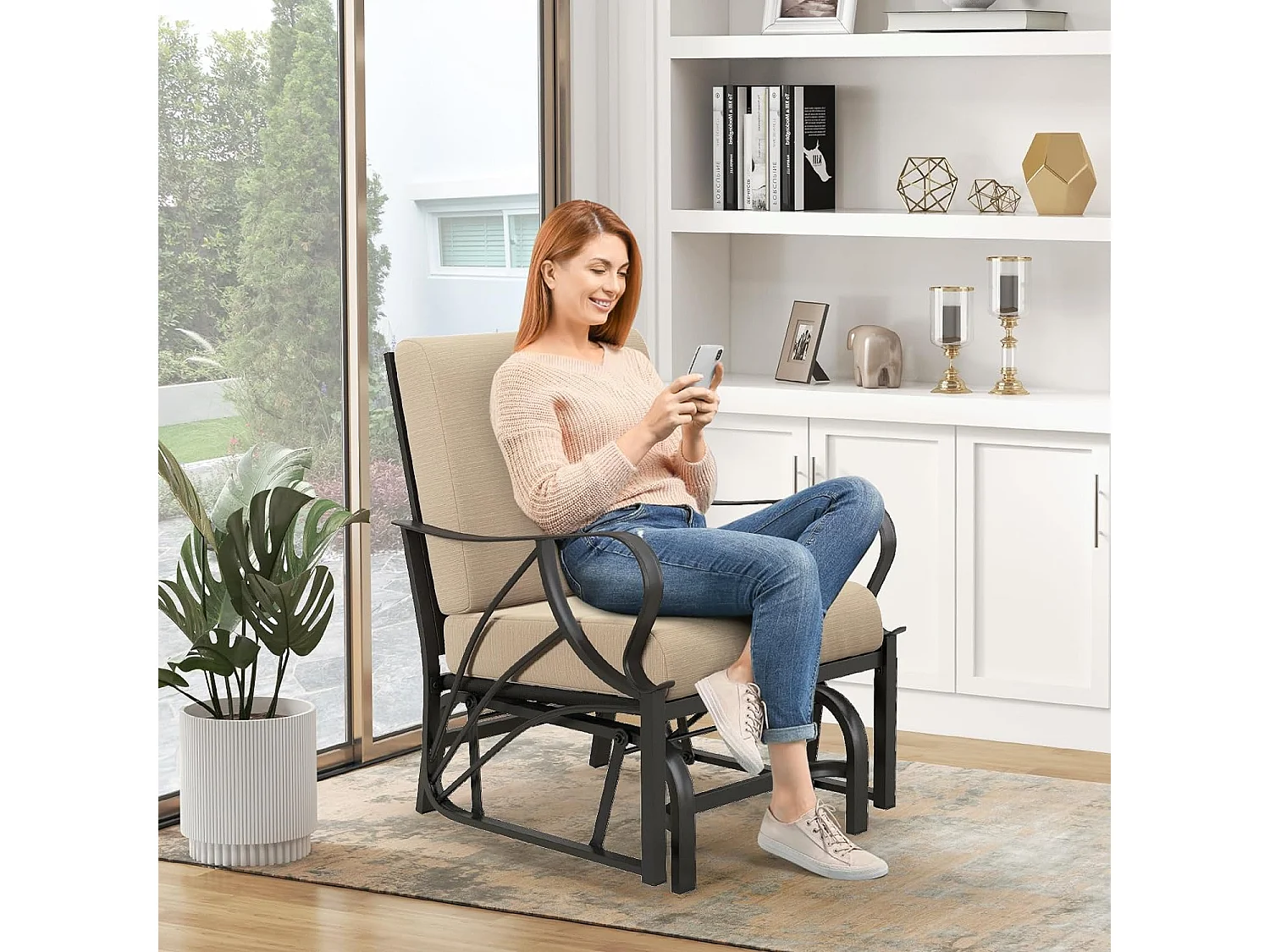 Gartenstuhl mit Schaukelfunktion