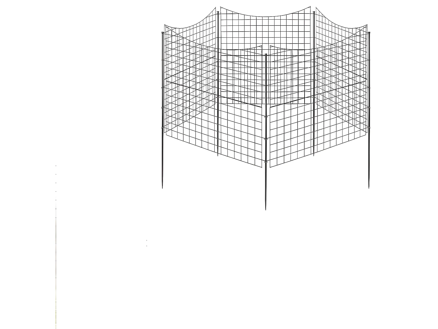 Gartenzaun Metall (5er Set)