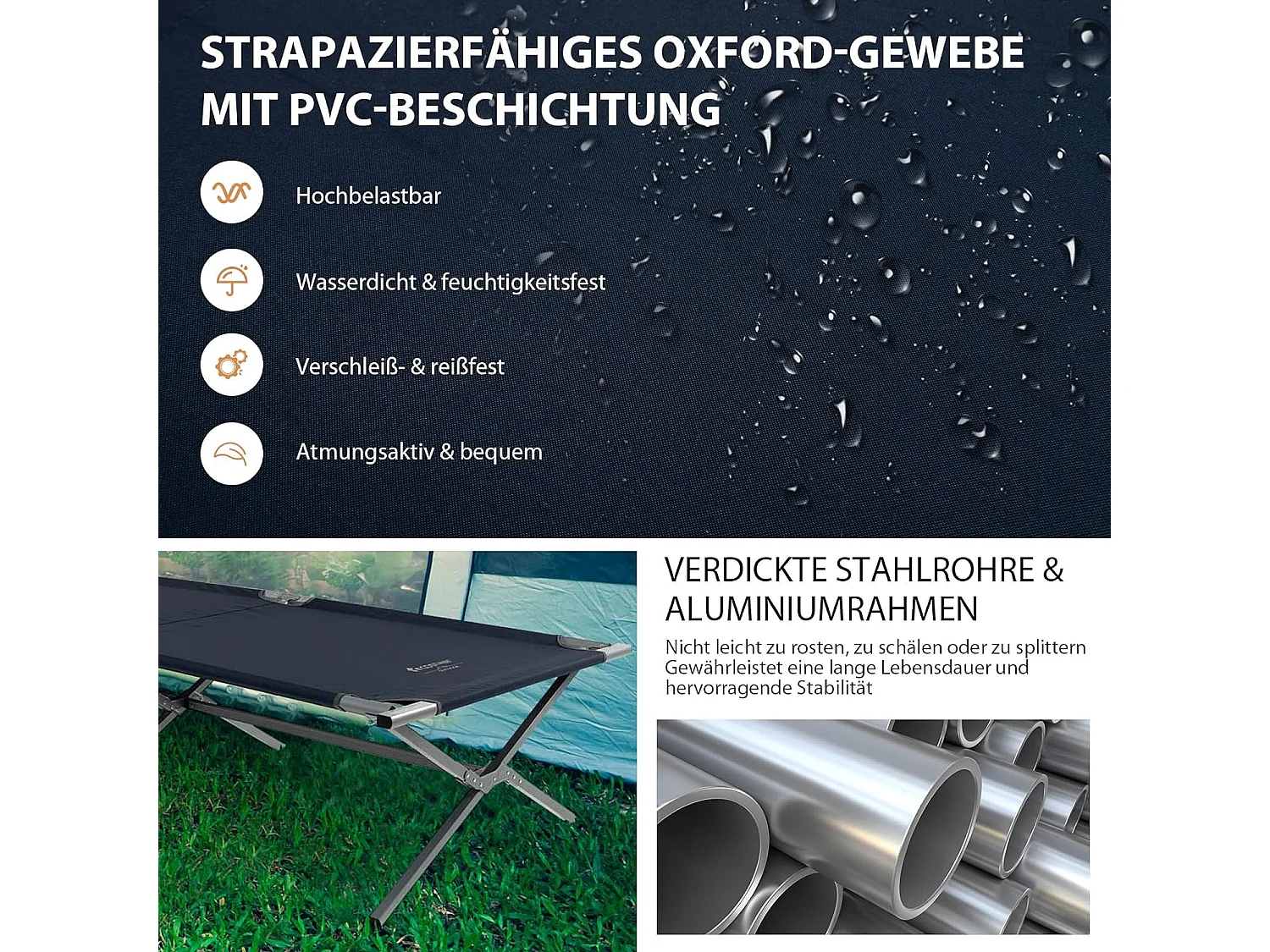 Campingliege Feldbett Klappbar