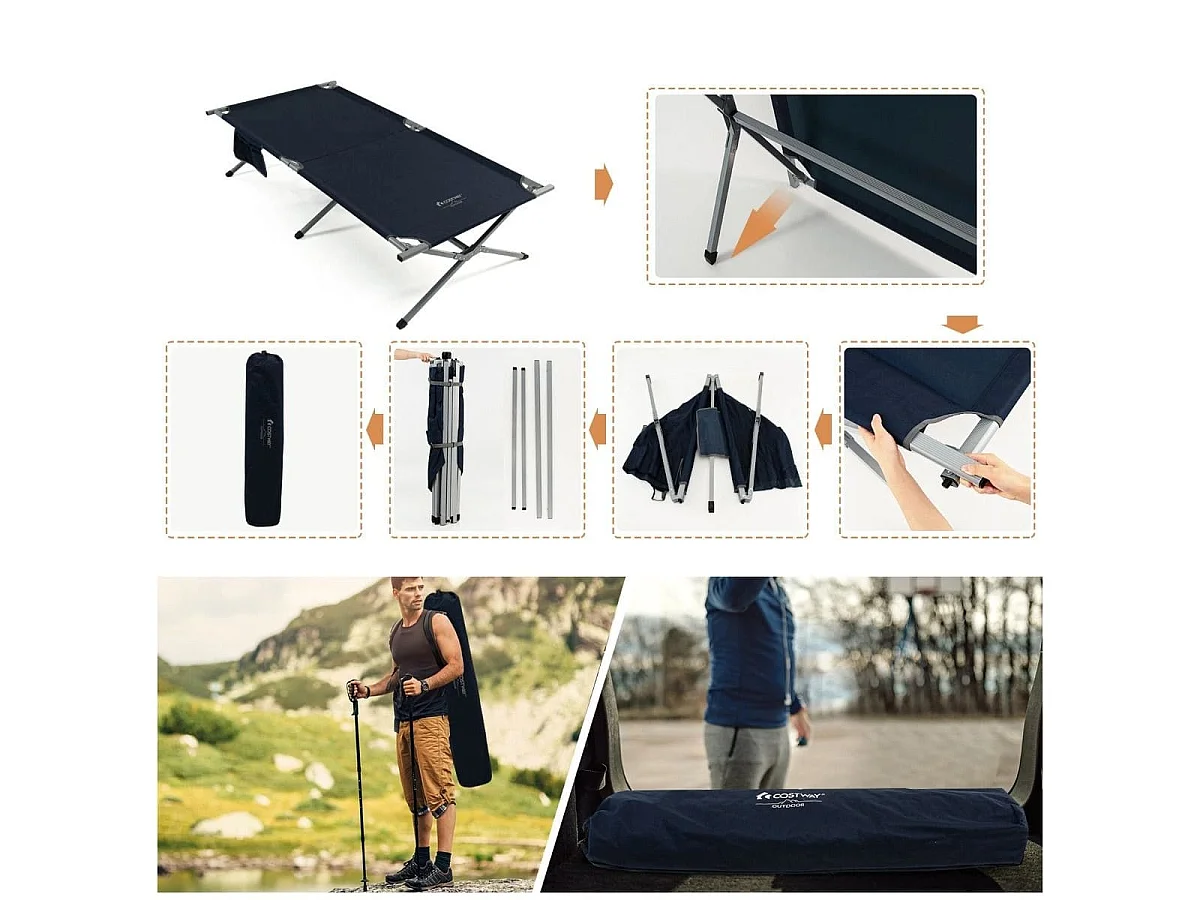 Klappbares Campingbett mit Tasche
