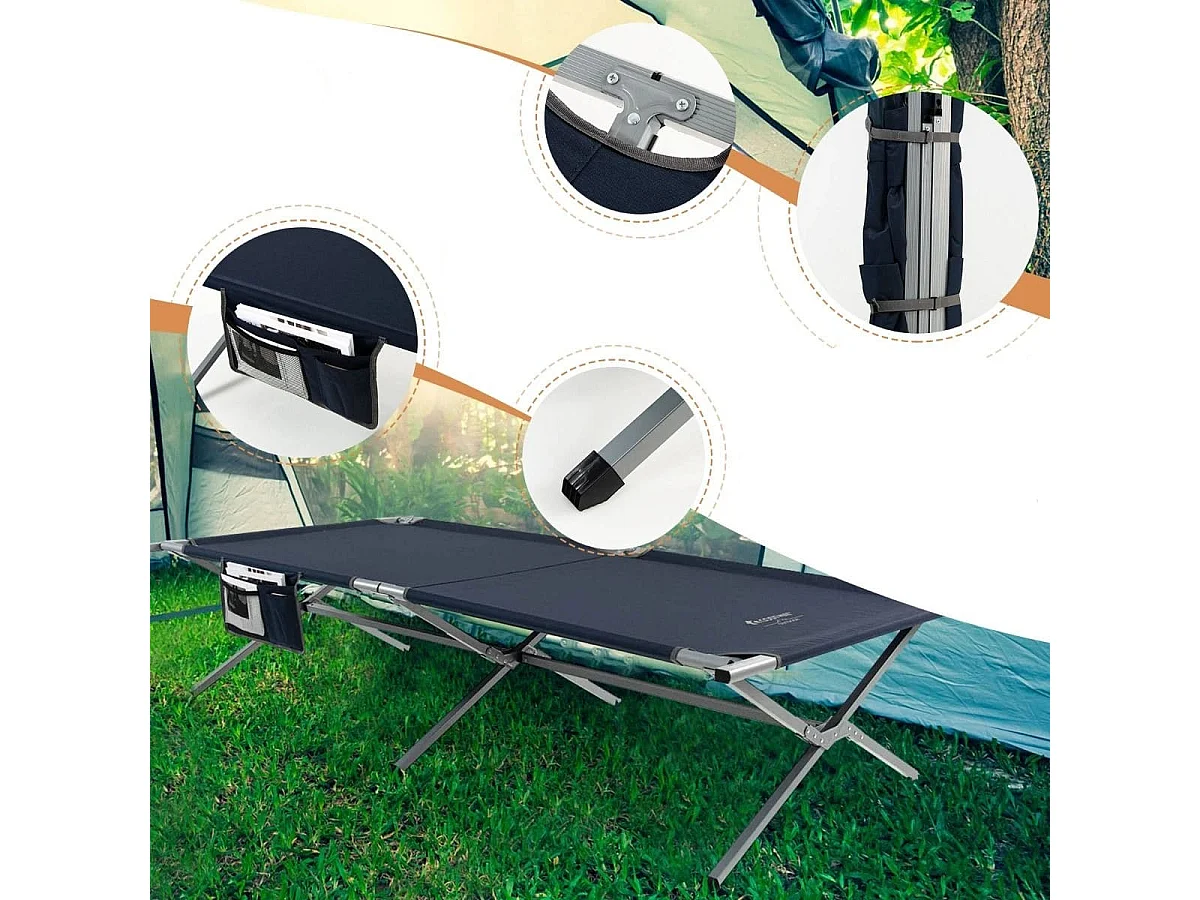 Klappbares Campingbett mit Tasche