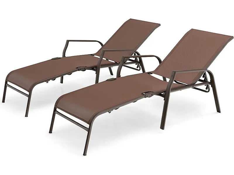 2er Set klappbare Sonnenliege