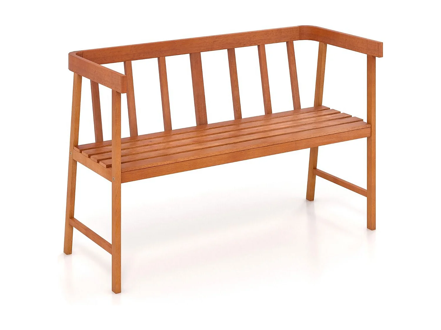 Gartenbank aus Akazienholz Sitzbank bis 360kg belastbar 2 Sitzer Holzbank 110x46x72cm