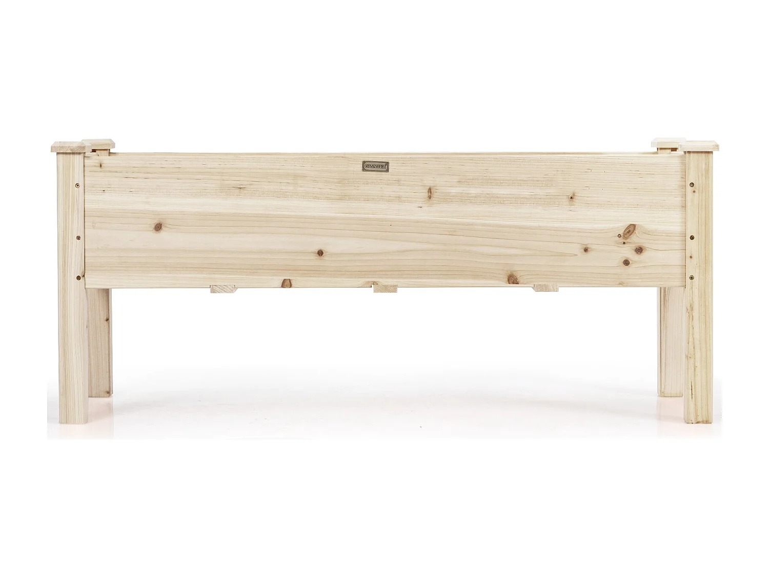 Jardinière Surélevée en Bois Carré Potager sur Pied avec 5 Trous de Drainage 120x43,5x51CM Naturel