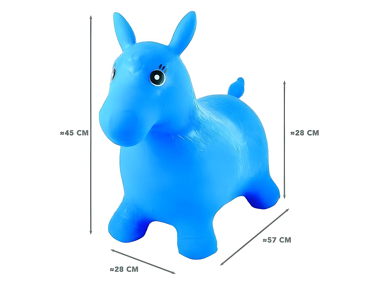 LEXIBOOK Cheval Sauteur Gonflable Bleu - 3 ans et +