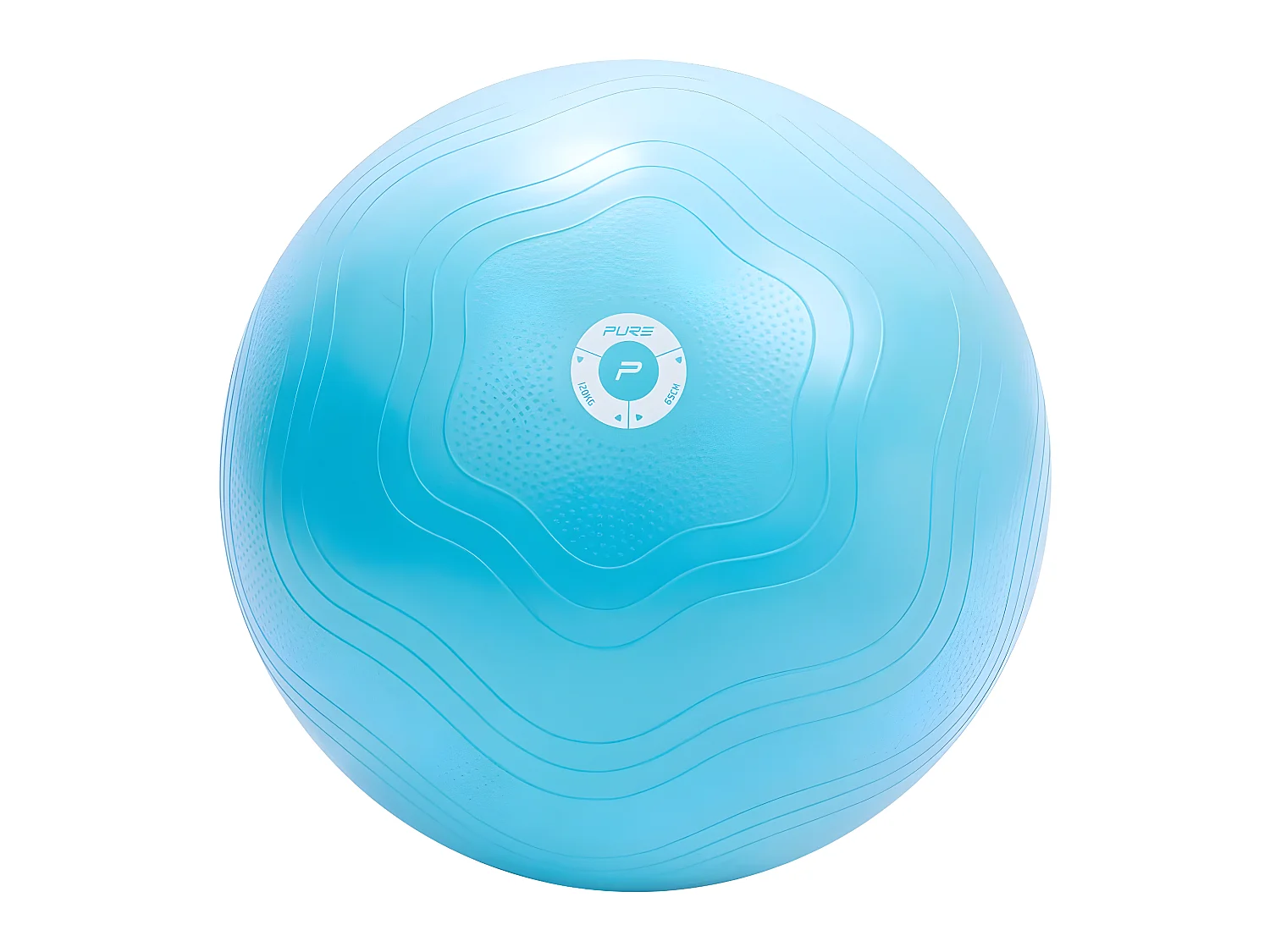 Pure2Improve Ballon d'exercice 65 cm Bleu clair