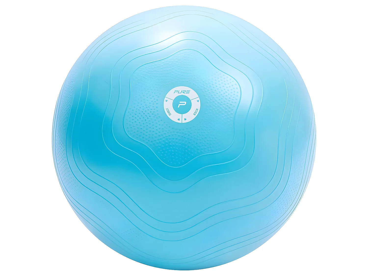 Pure2Improve Ballon d'exercice 65 cm Bleu clair