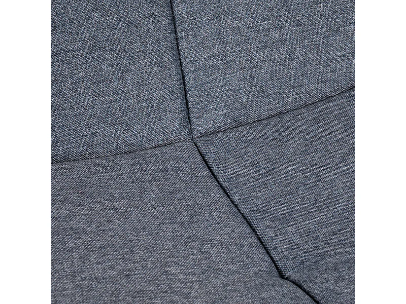 Lot de 2 chaises tissu bleu jean et piètement chêne massif noir - MISU