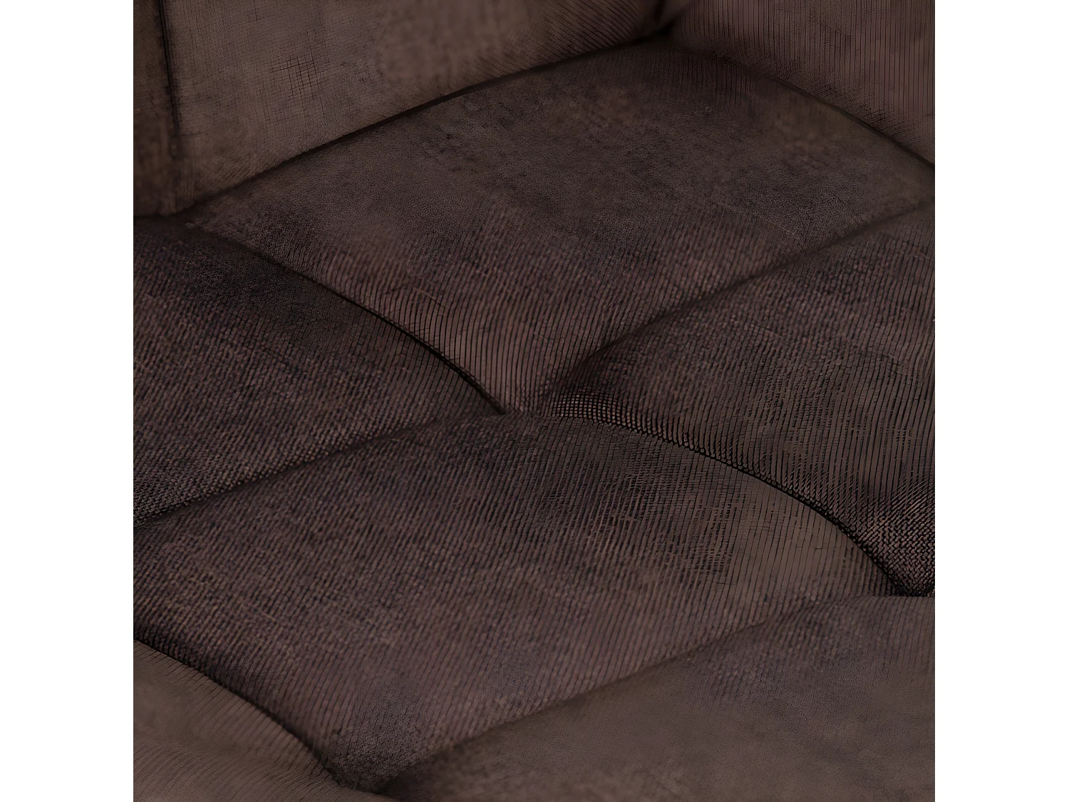 Lot de 2 chaises en tissu marron avec pieds métal noir - JAELLE