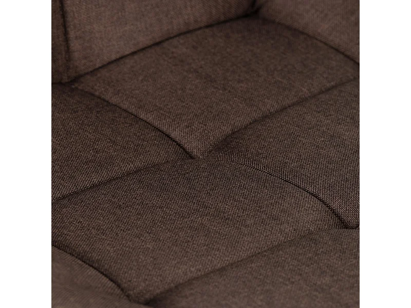 Lot de 2 chaises en tissu marron avec pieds métal noir - JAELLE